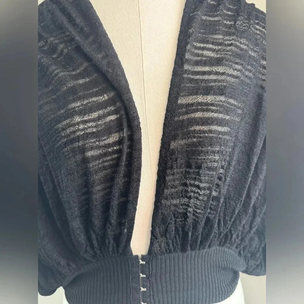 Free People Black and Silver Evening Shrug - Size small - Picture 8 of 11